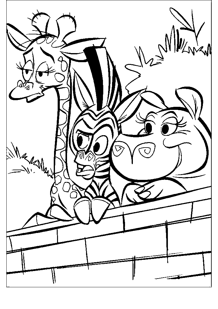 madagascar para colorir