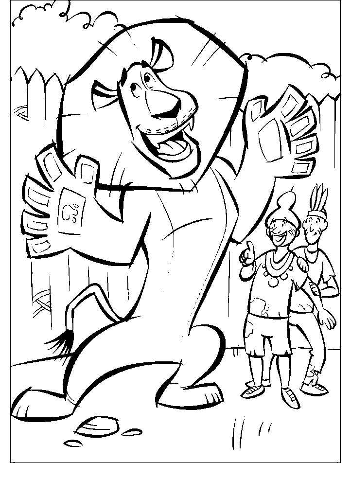 madagascar para colorir
