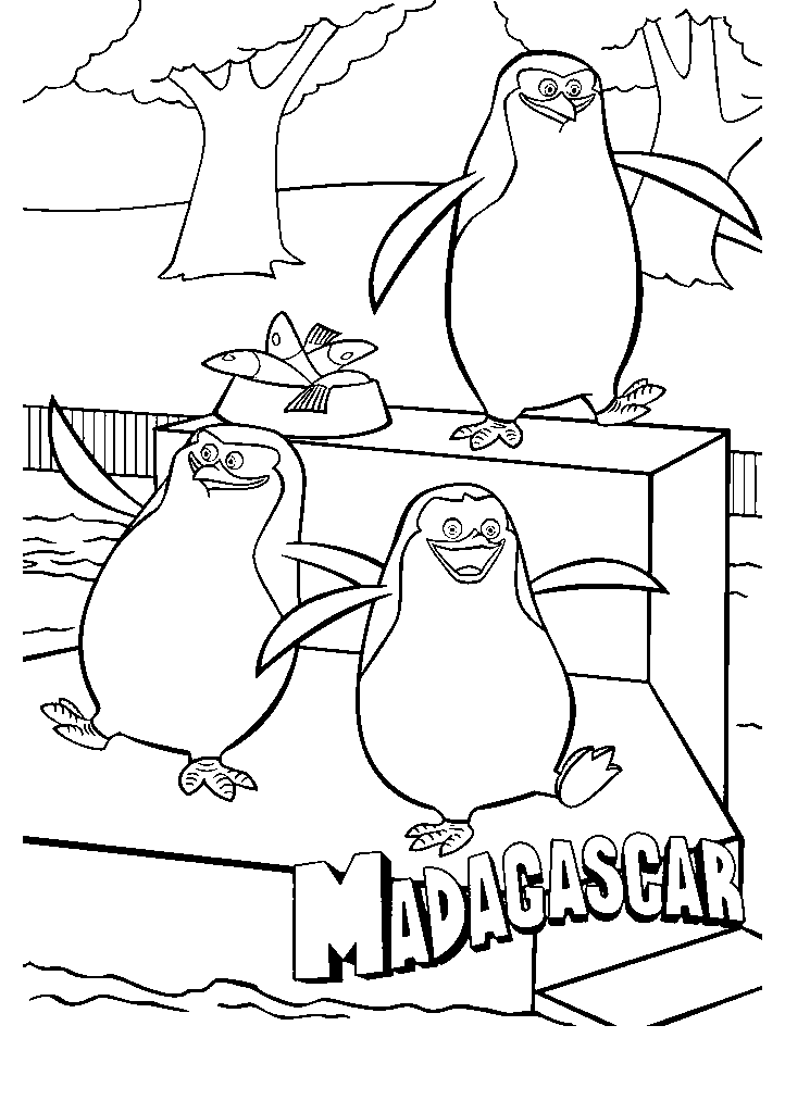 madagascar para colorir