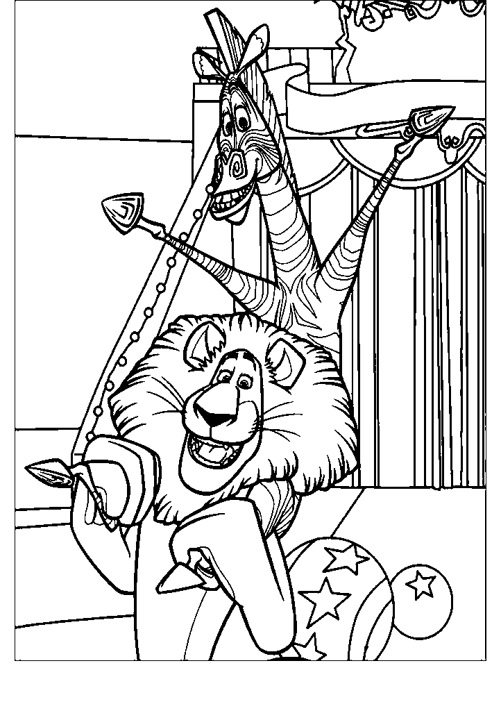 madagascar para colorir