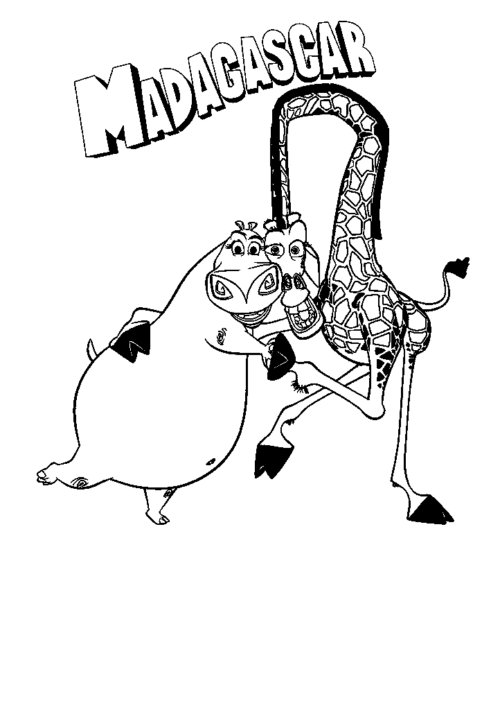 madagascar para colorir