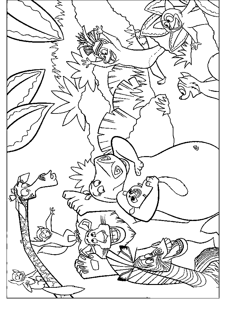 madagascar para colorir