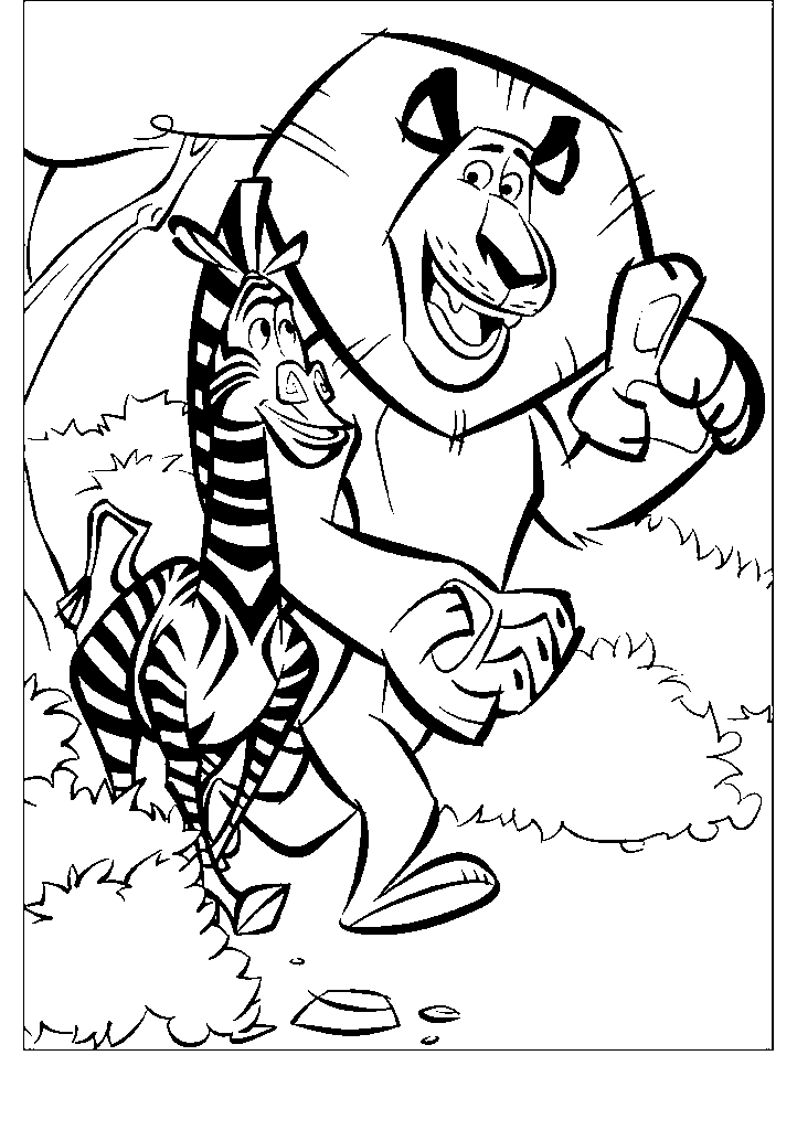 madagascar para colorir