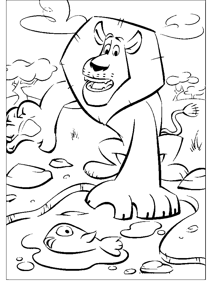 madagascar para colorir