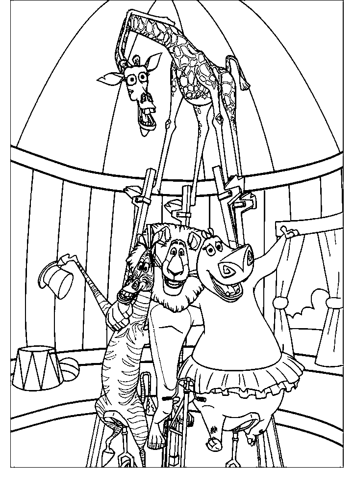 madagascar para colorir