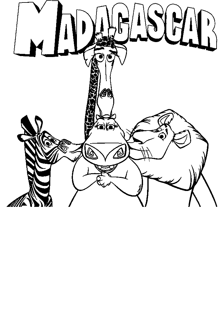 madagascar para colorir