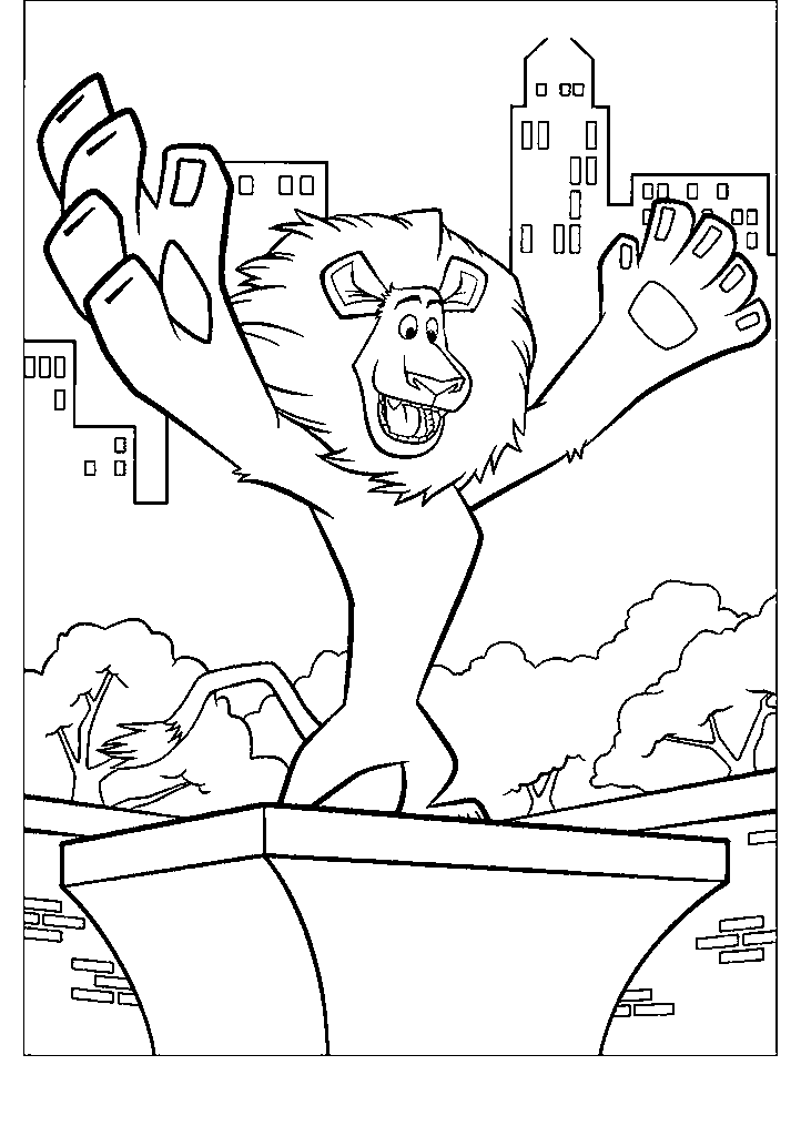 madagascar para colorir