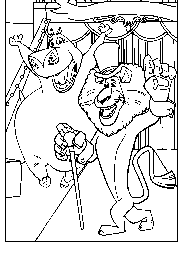 madagascar para colorir