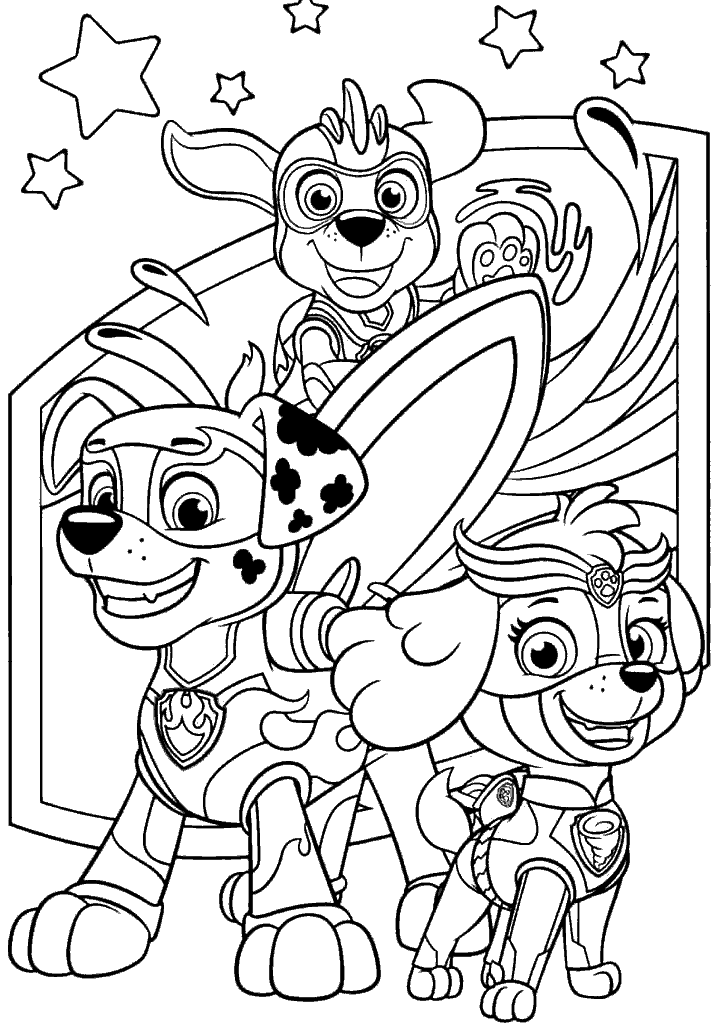 patrulha canina para colorir