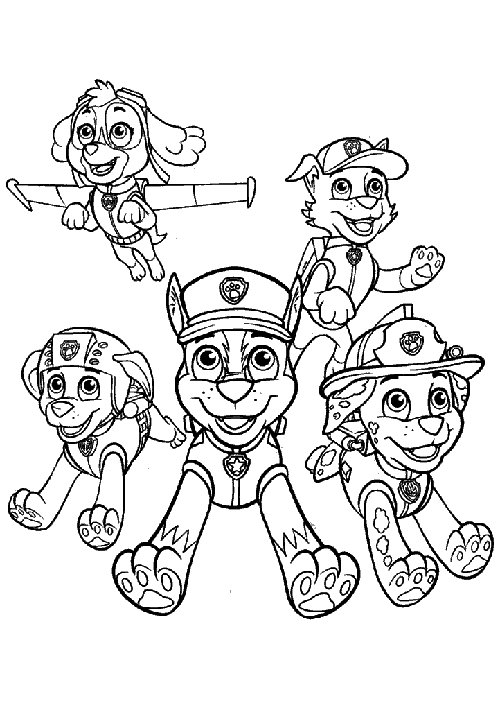 patrulha canina para colorir