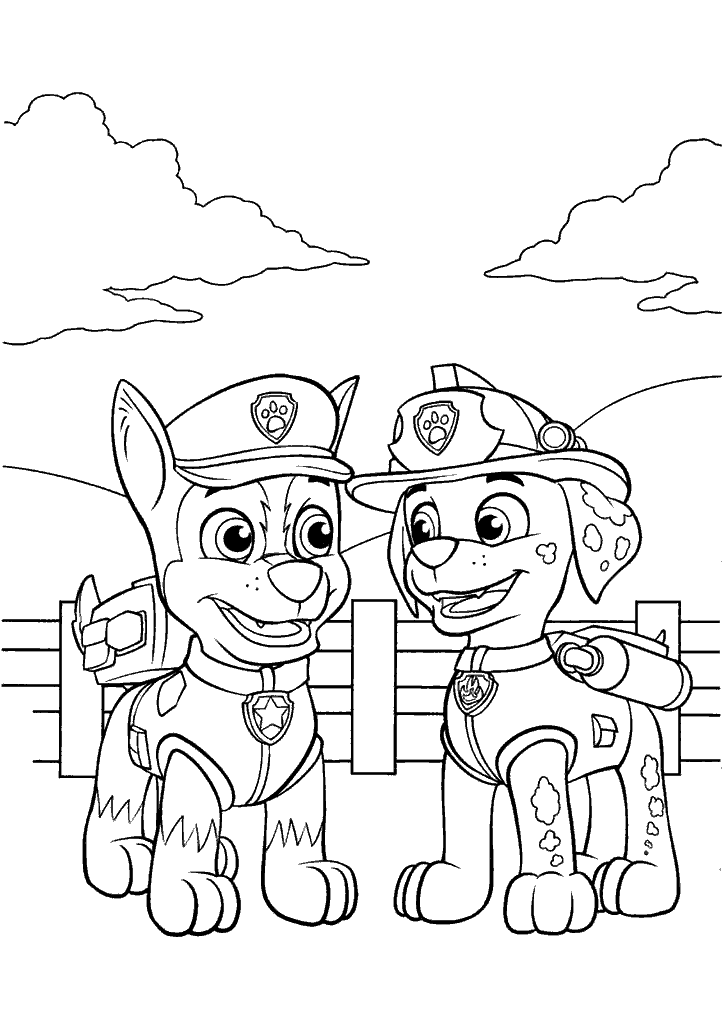 patrulha canina para colorir