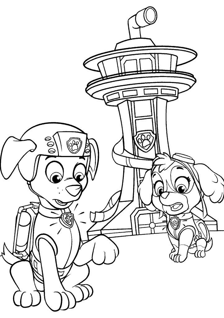 patrulha canina para colorir