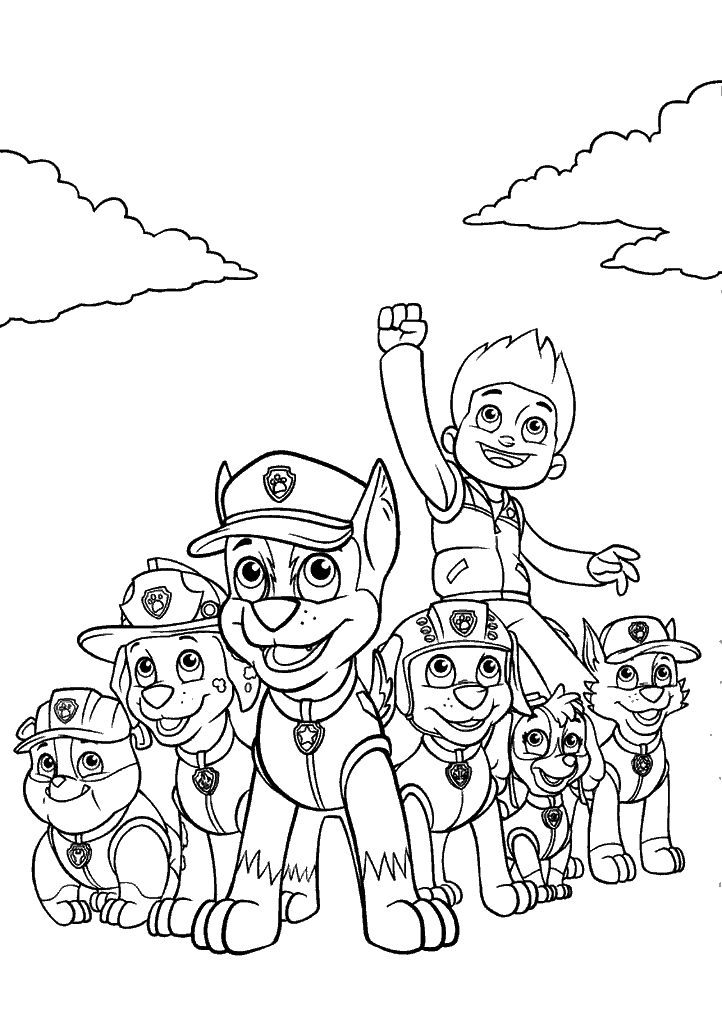 patrulha canina para colorir