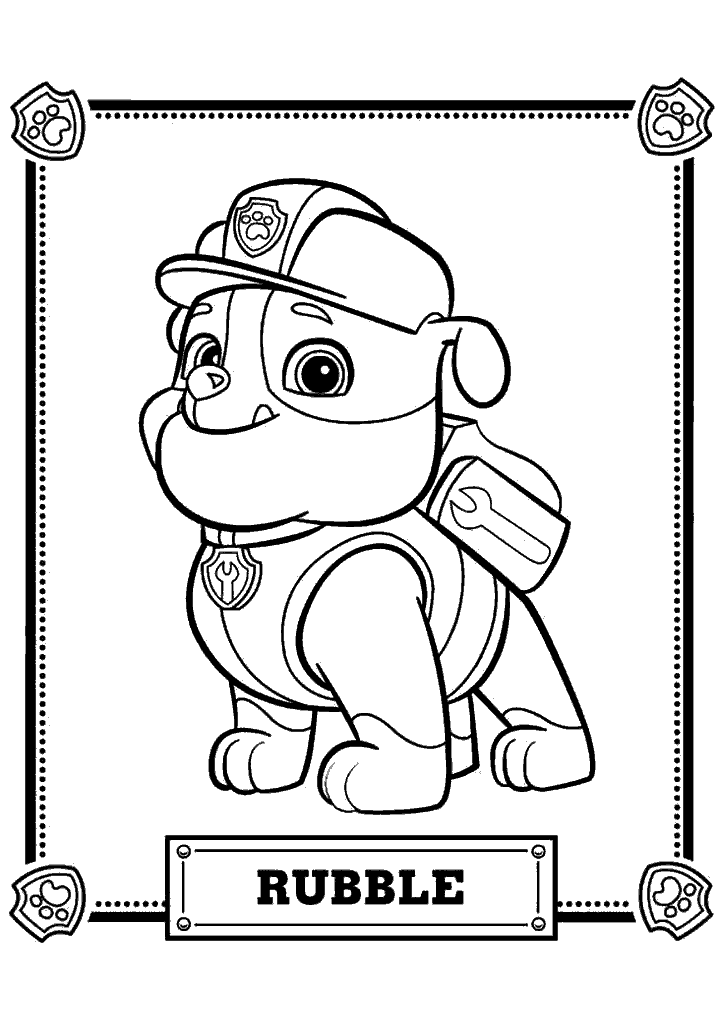 patrulha canina para colorir