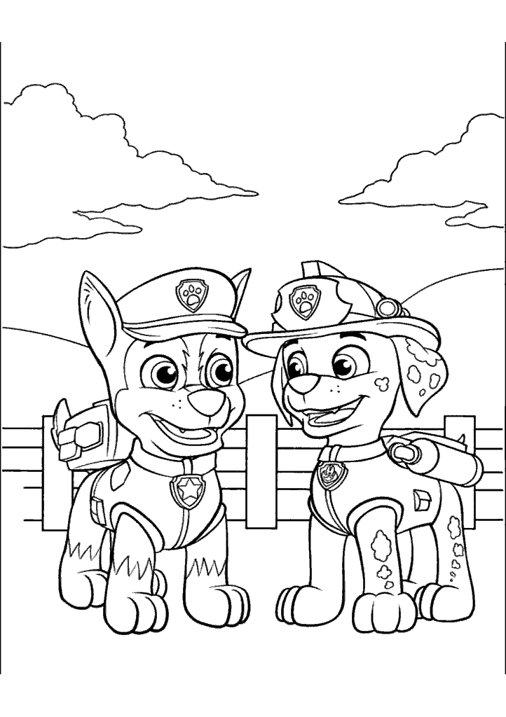 patrulha canina para colorir