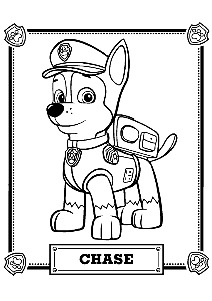 patrulha canina para colorir