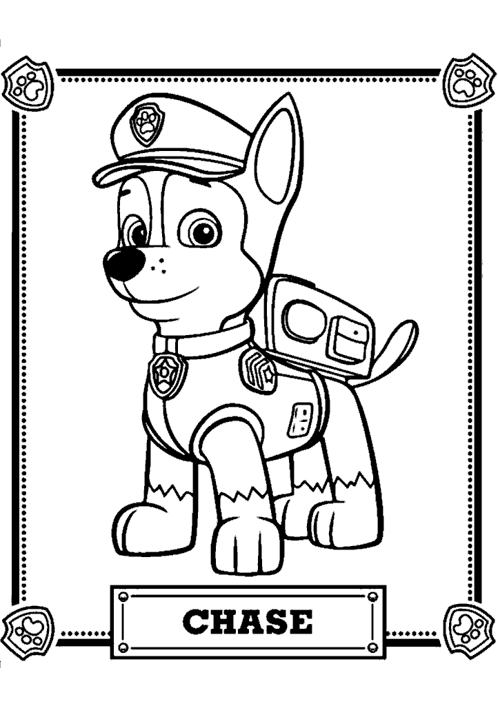 patrulha canina para colorir