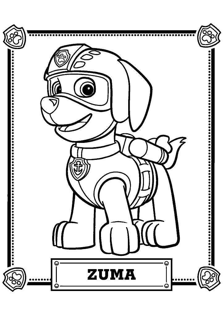 patrulha canina para colorir