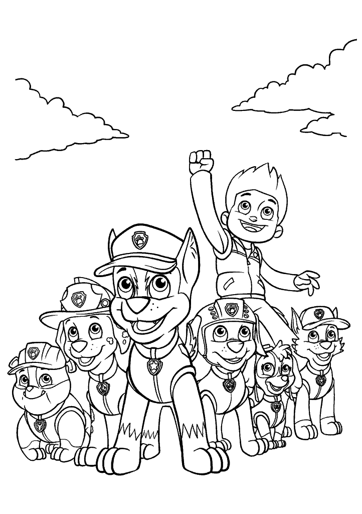 patrulha canina para colorir