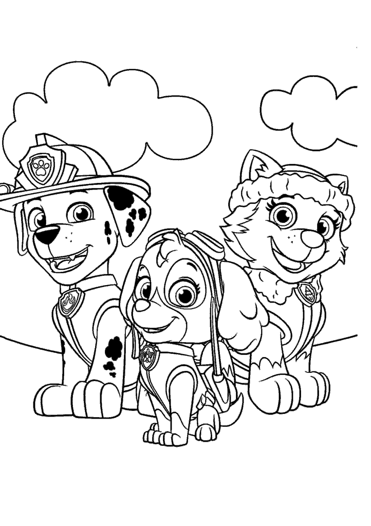 patrulha canina para colorir