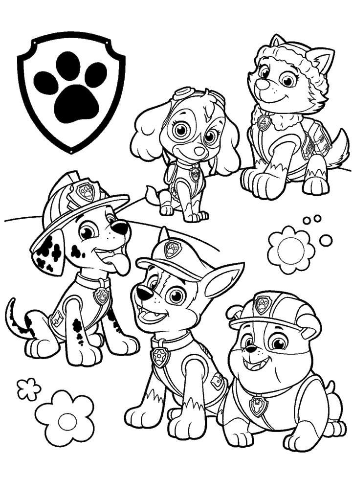 patrulha canina para colorir