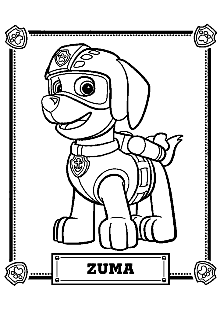 patrulha canina para colorir