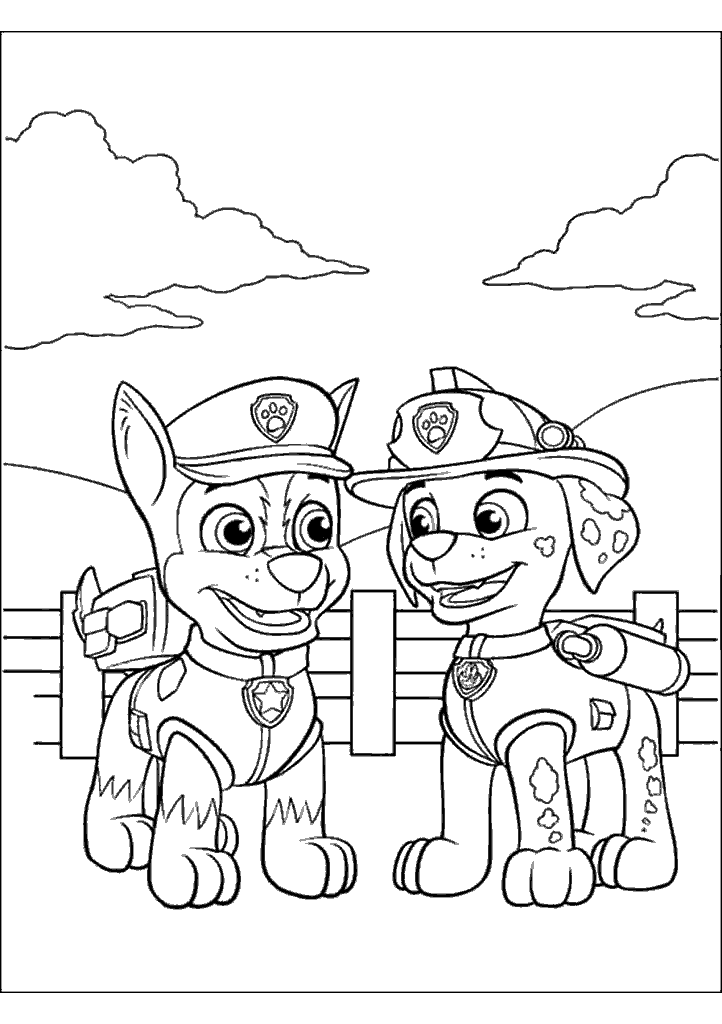 patrulha canina para colorir