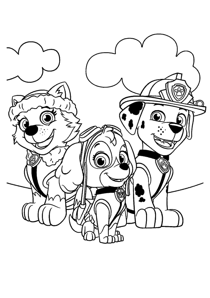 patrulha canina para colorir