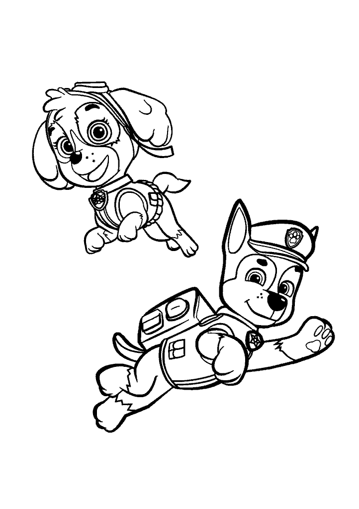 patrulha canina para colorir