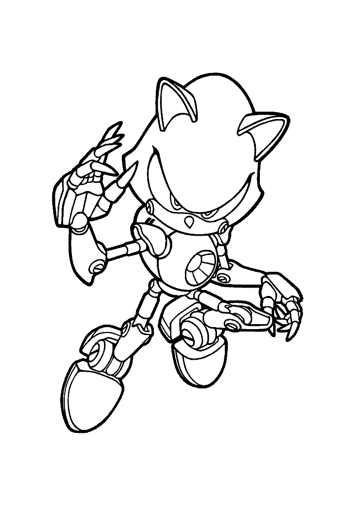 sonic para colorir
