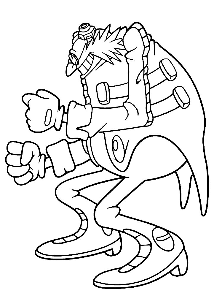 sonic para colorir
