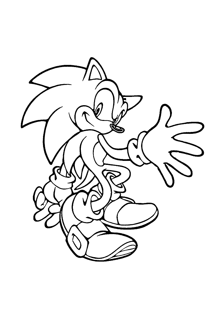 sonic para colorir