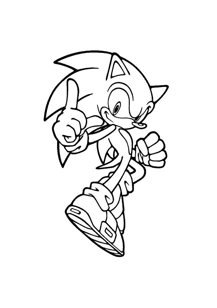sonic para colorir