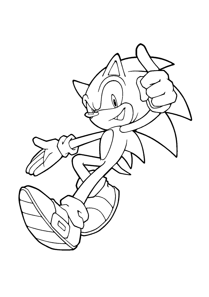 sonic para colorir