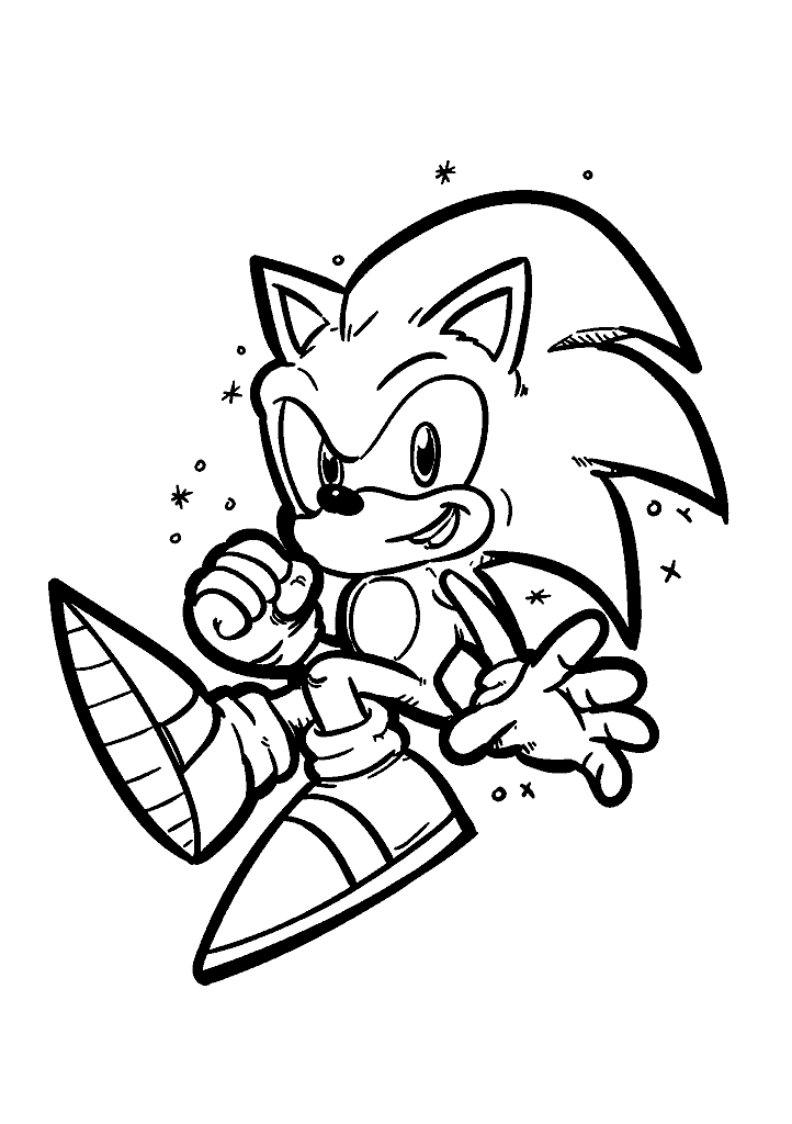 sonic para colorir