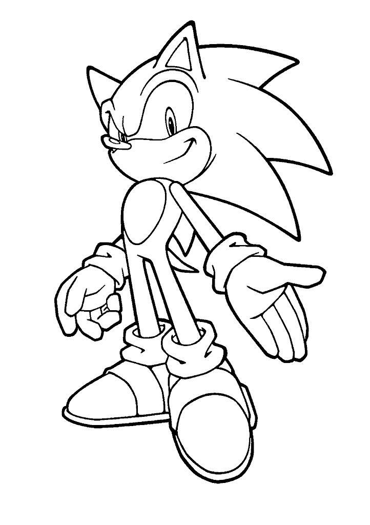 sonic para colorir