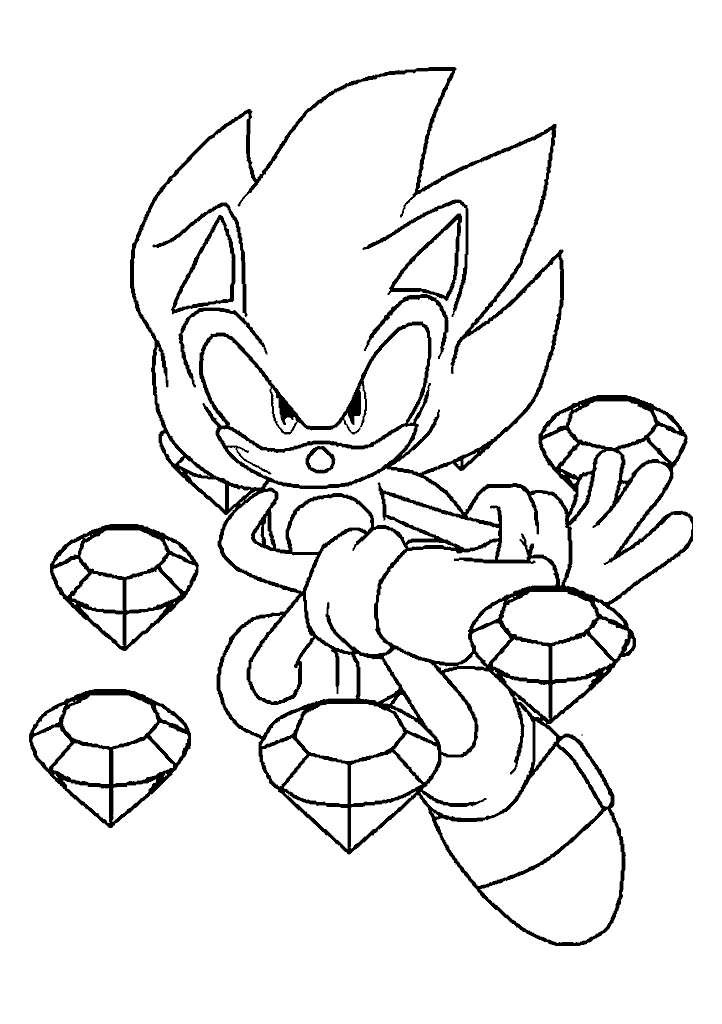 sonic para colorir
