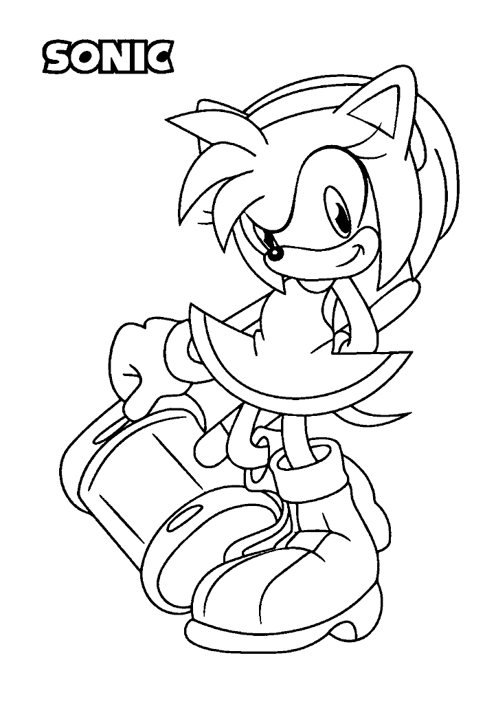 sonic para colorir
