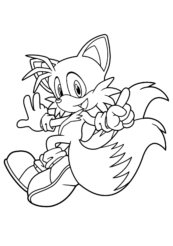 sonic para colorir