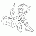 sonic para colorir