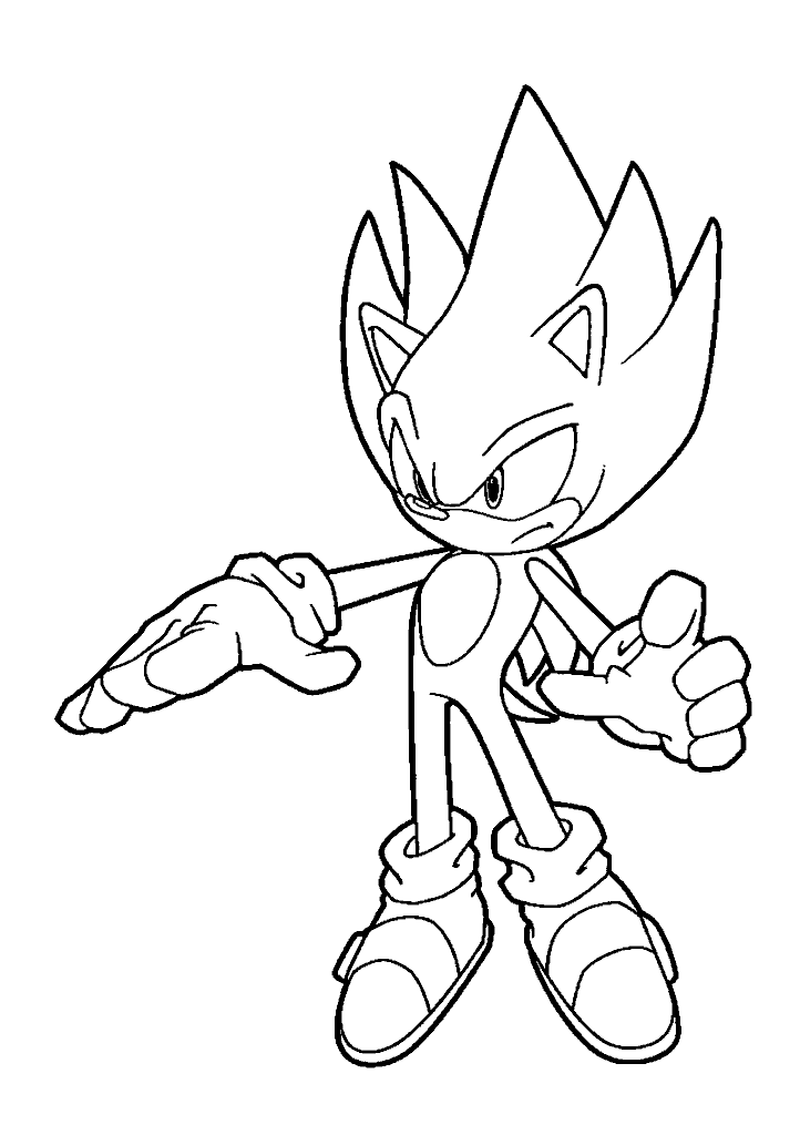 sonic para colorir