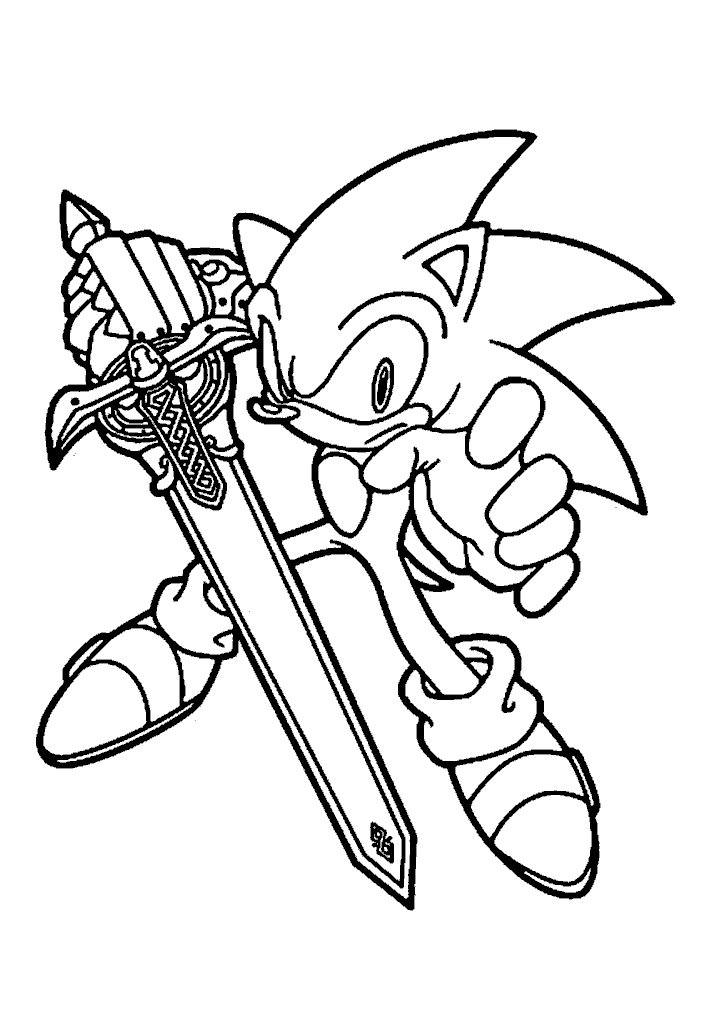 sonic para colorir