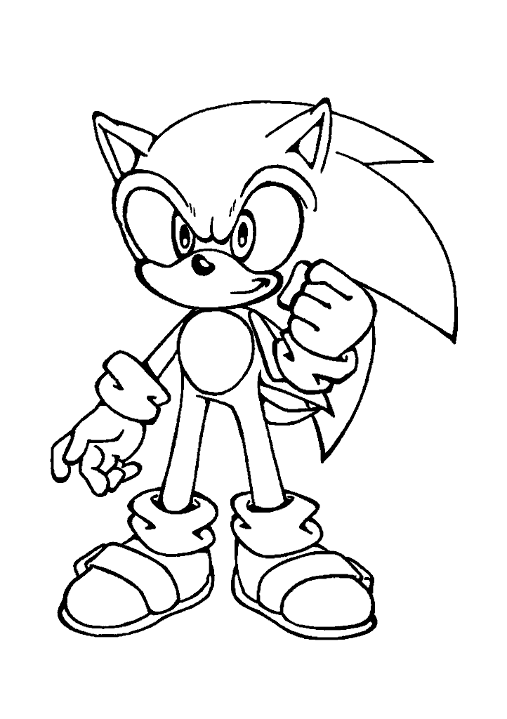 sonic para colorir