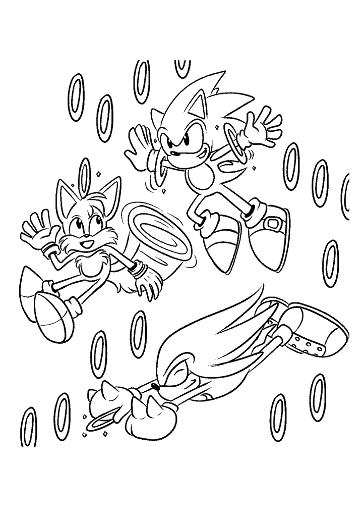 sonic para colorir