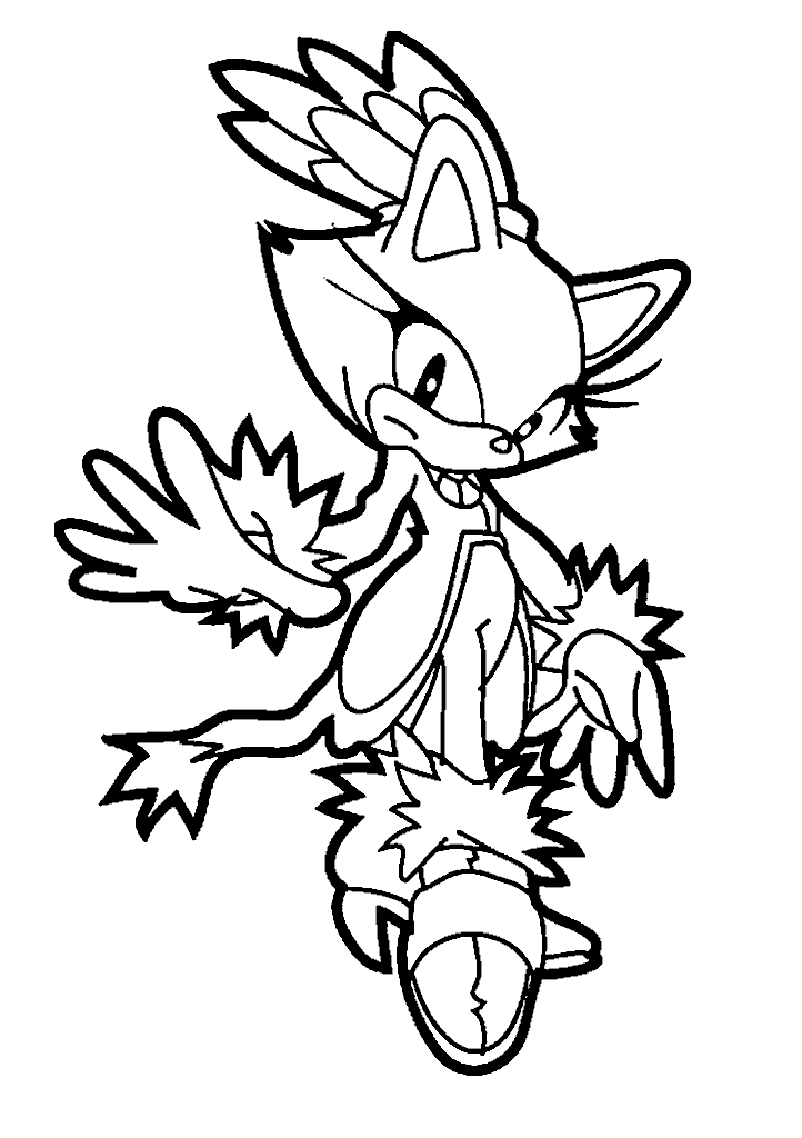 sonic para colorir