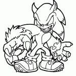 sonic para colorir