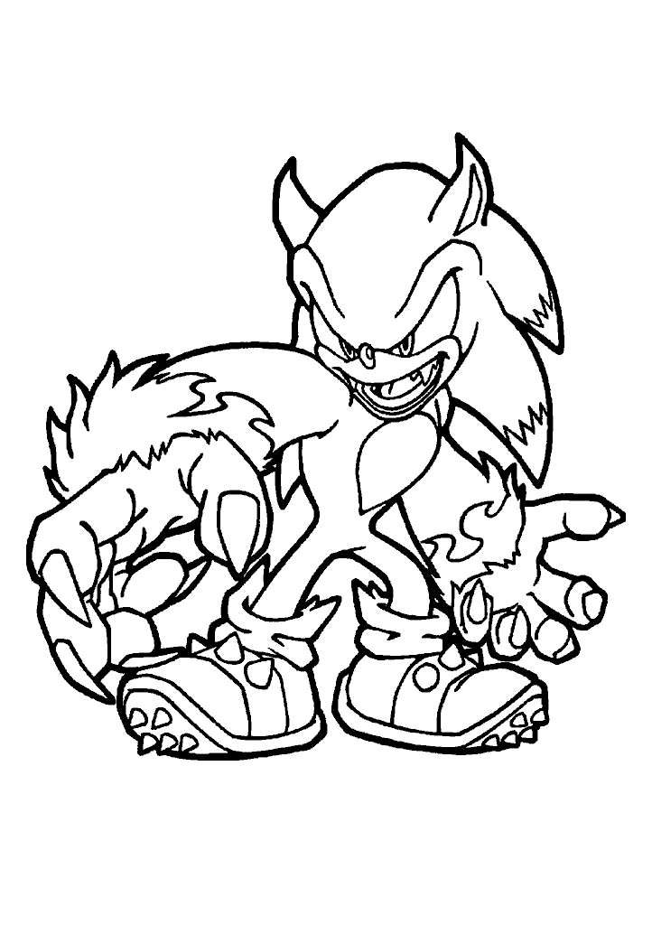 sonic para colorir