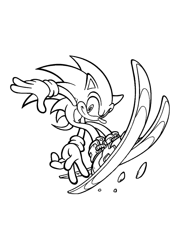 sonic para colorir