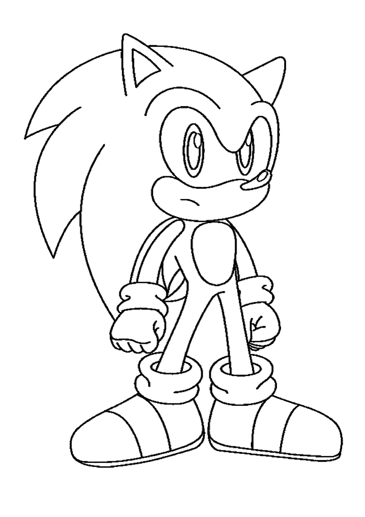sonic para colorir