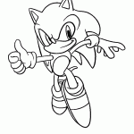sonic para colorir